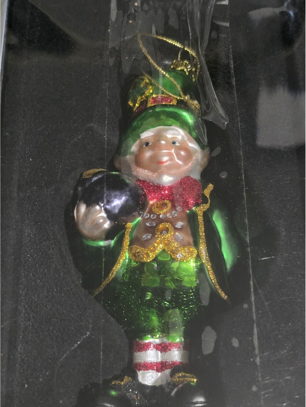 Legend Of The Leprechaun Glass Christmas Ornament Pot Of 🪙 Gold